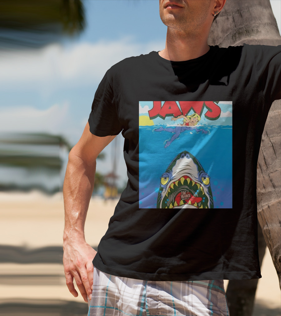The Vigilante Jaws Shark Attack Comic Cartoon T-Shirt