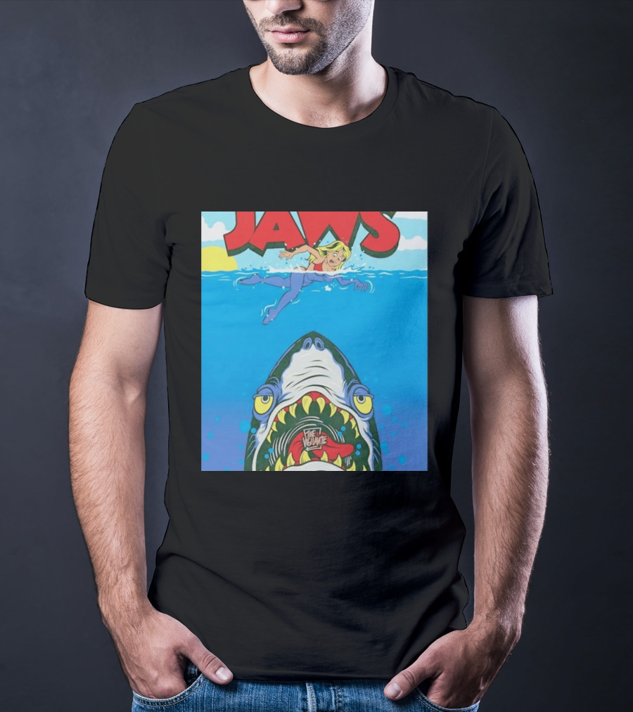 The Vigilante Jaws Shark Attack Comic Cartoon T-Shirt