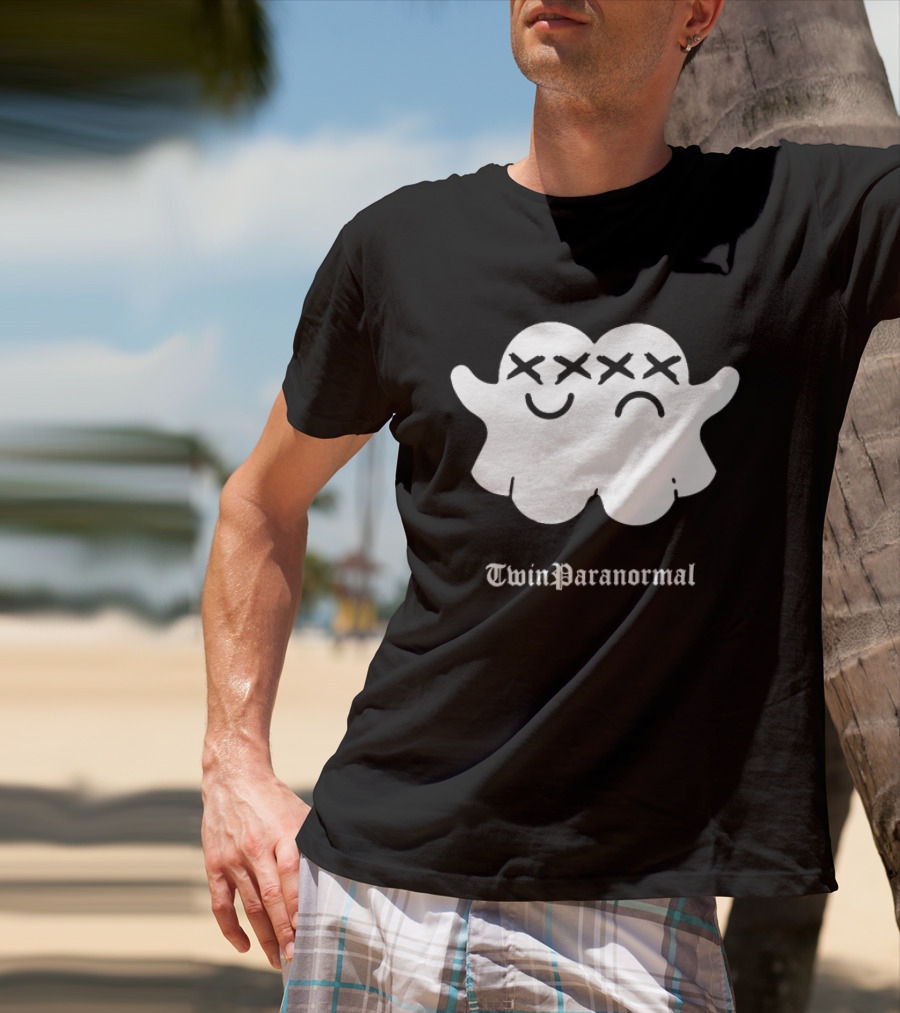Twin Paranormal Ghost Duo Spooky Matching Spirits T-Shirt