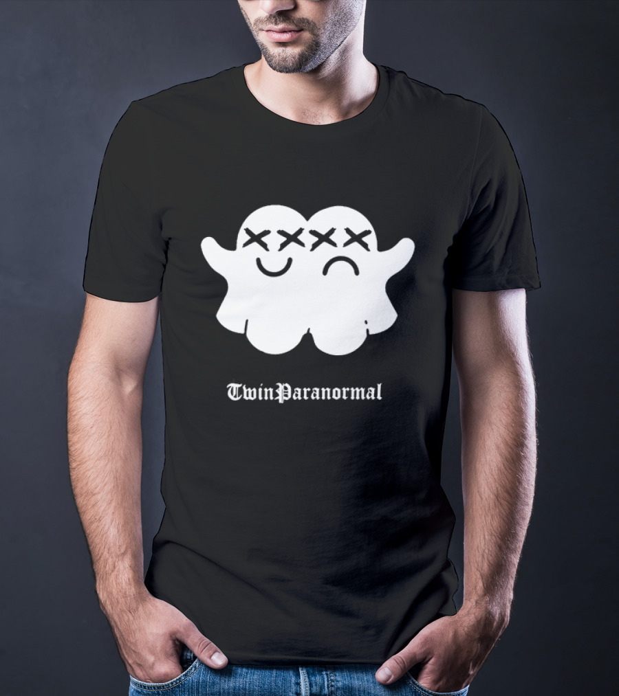 Twin Paranormal Ghost Duo Spooky Matching Spirits T-Shirt
