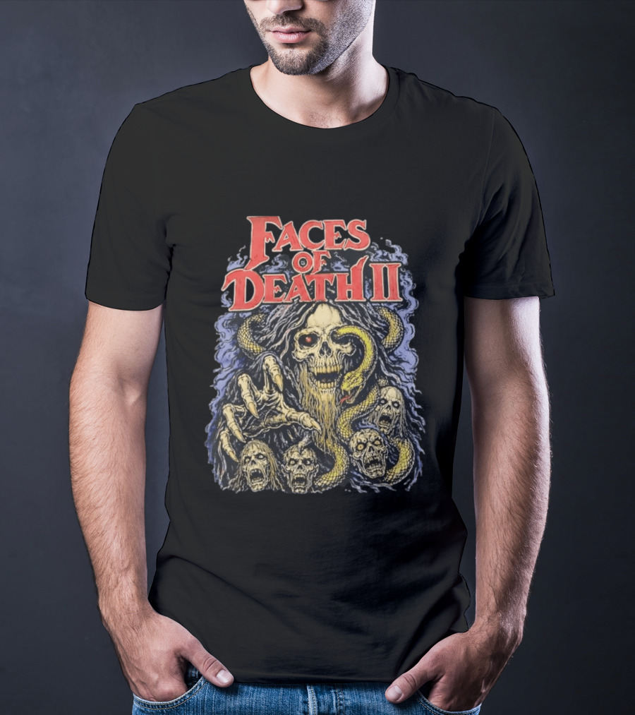 Faces Of Death II Skull Snakes And Claws T-Shirt
