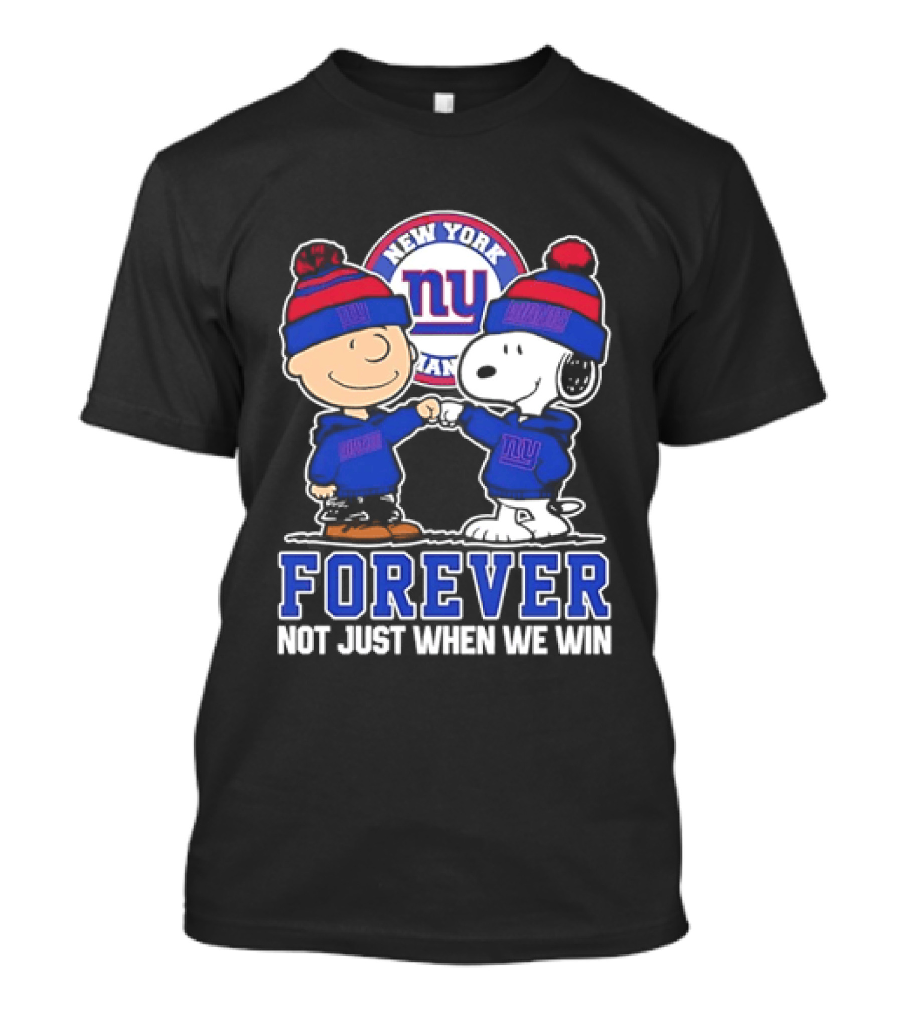 Peanuts Gang Forever New York Giants Not Just When We Win T-Shirt