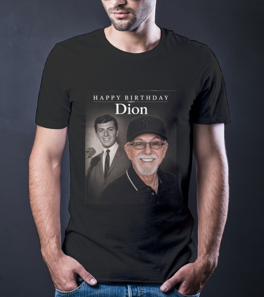 Happy Birthday Dion Iconic Celebration With Smiling T-Shirt