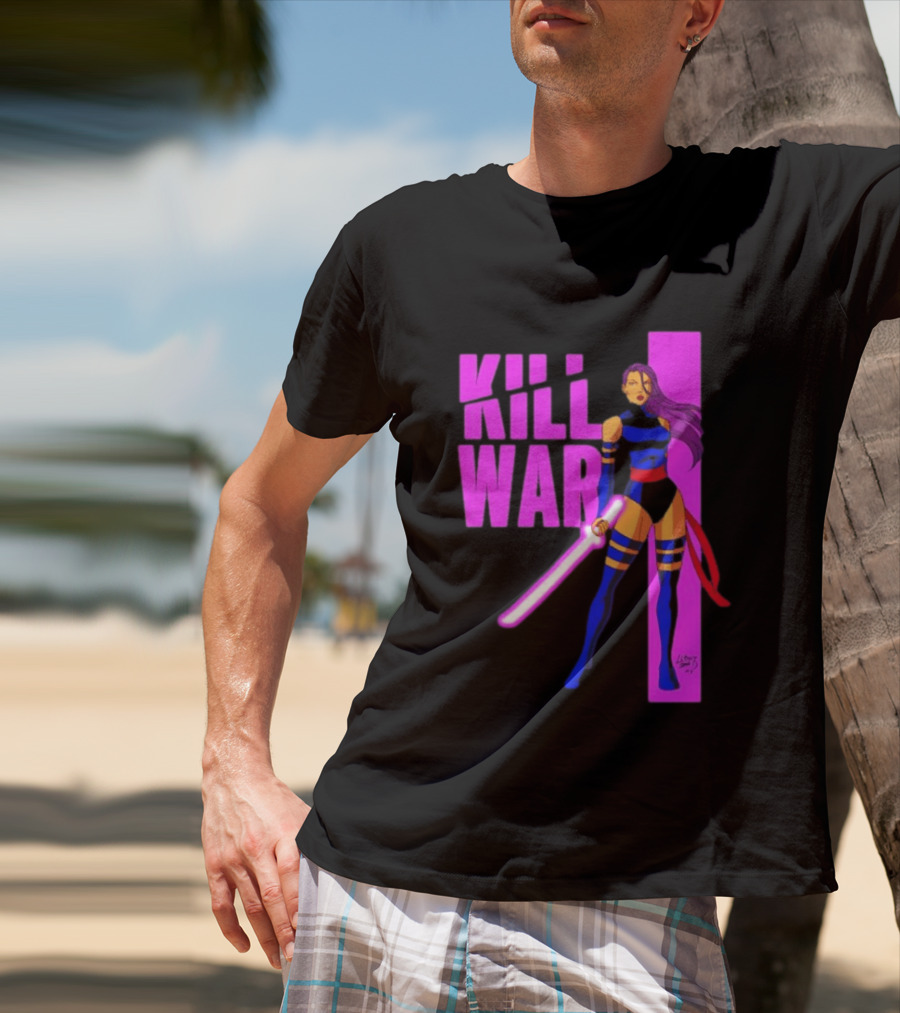 Psylocke Marvel Comics Kill War Pink T-Shirt