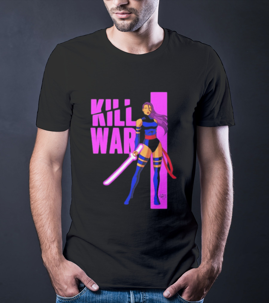 Psylocke Marvel Comics Kill War Pink T-Shirt