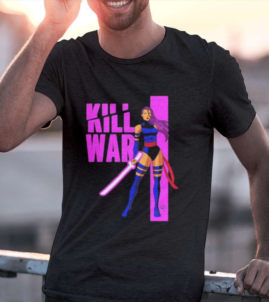 Psylocke Marvel Comics Kill War Pink T-Shirt