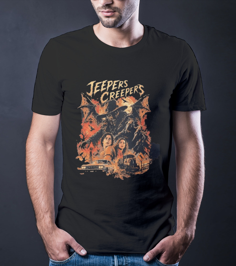 Jeepers Creepers Horror Creature And Victims Movie Scene T-Shirt