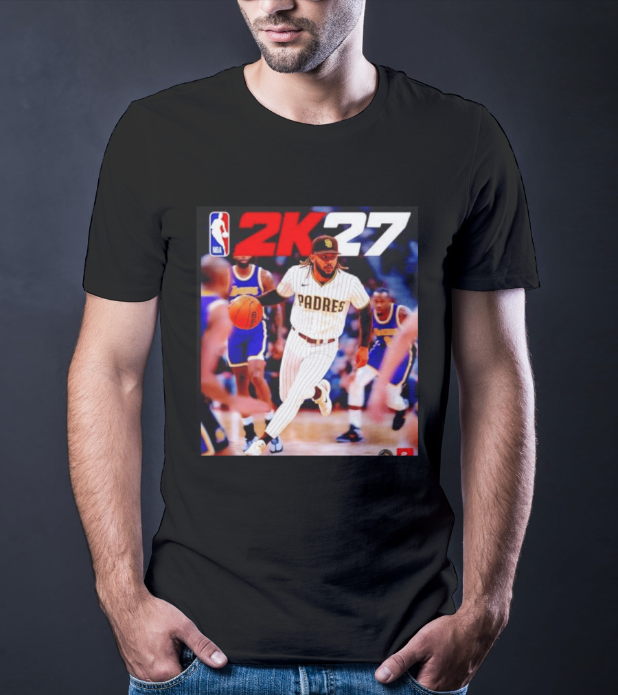 San Diego Padres NBA 2K27 Crossover Concept With Basketball Action T-Shirt