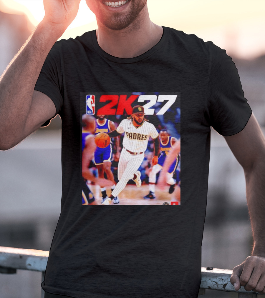 San Diego Padres NBA 2K27 Crossover Concept With Basketball Action T-Shirt