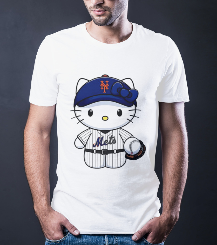 Hello Kitty New York Mets MLB Baseball Fan T-Shirt