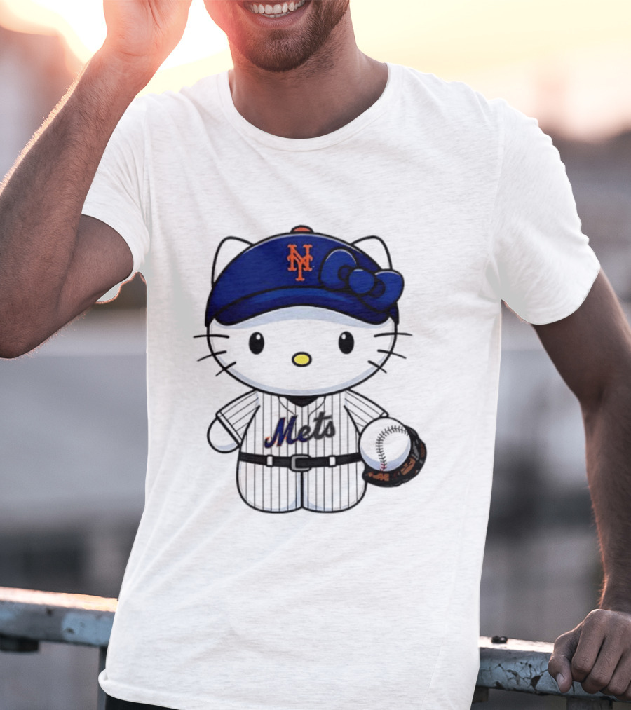 Hello Kitty New York Mets MLB Baseball Fan T-Shirt