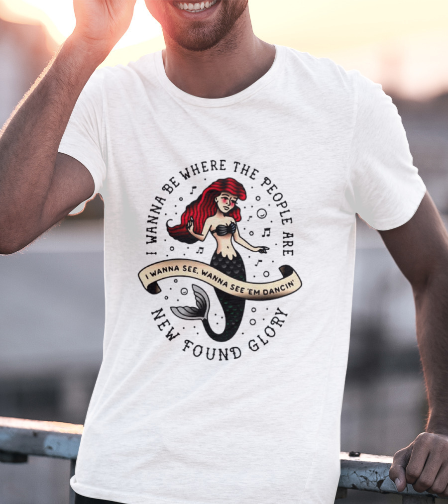 New Found Glory I Wanna Be Where The People Are Mermaid T-Shirt