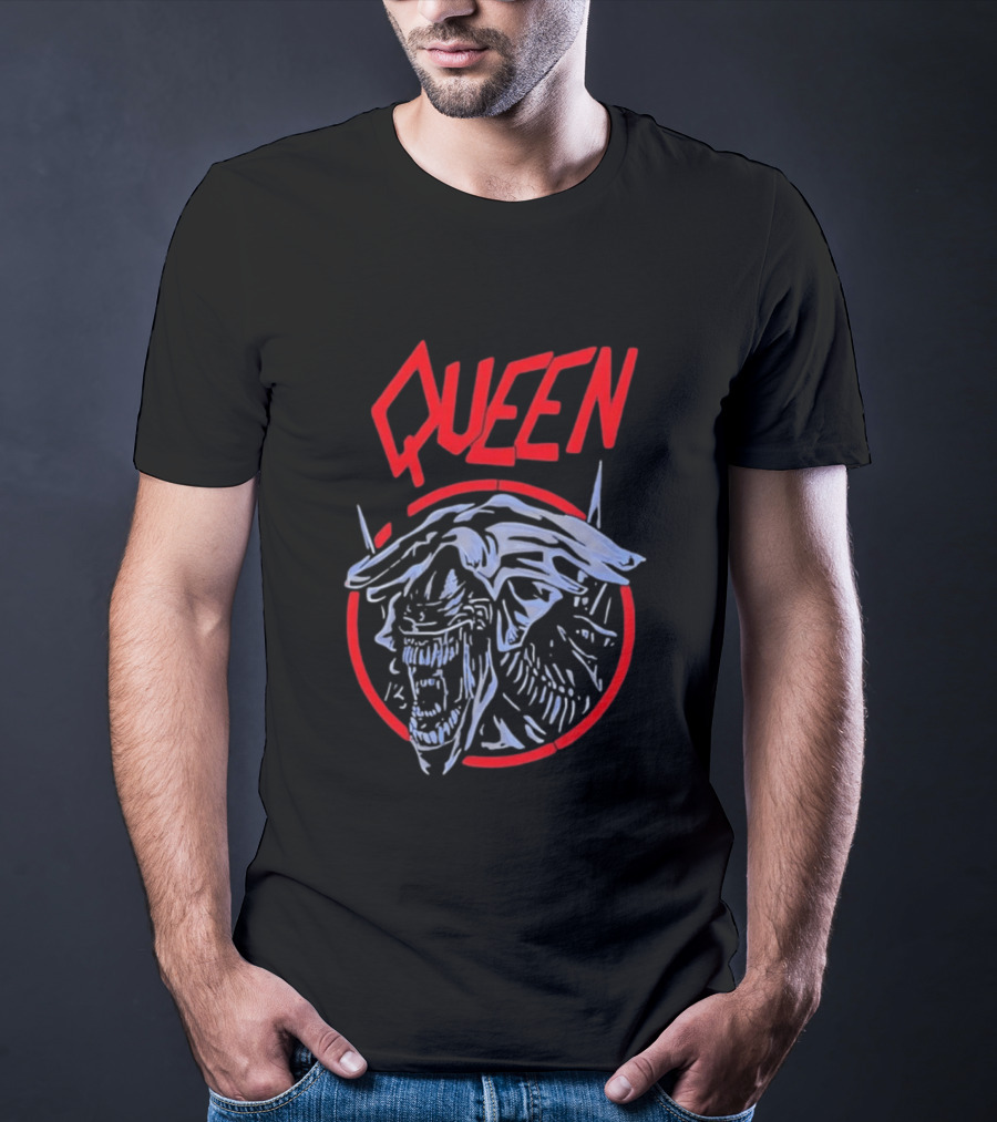 Queen Alien Xenomorph Facehugger Red T-Shirt