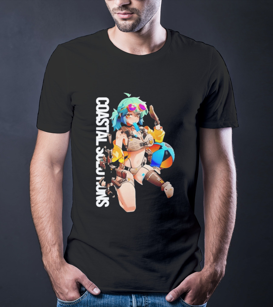 Coastal Solutions Anime Girl Popsicle Tactical Beach Vibes T-Shirt
