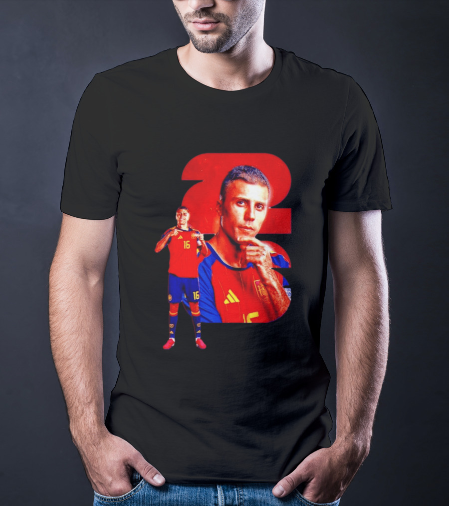 Rodrigo Hernández Cascante Rodri No 16 Spain Manchester City Football Player T-Shirt