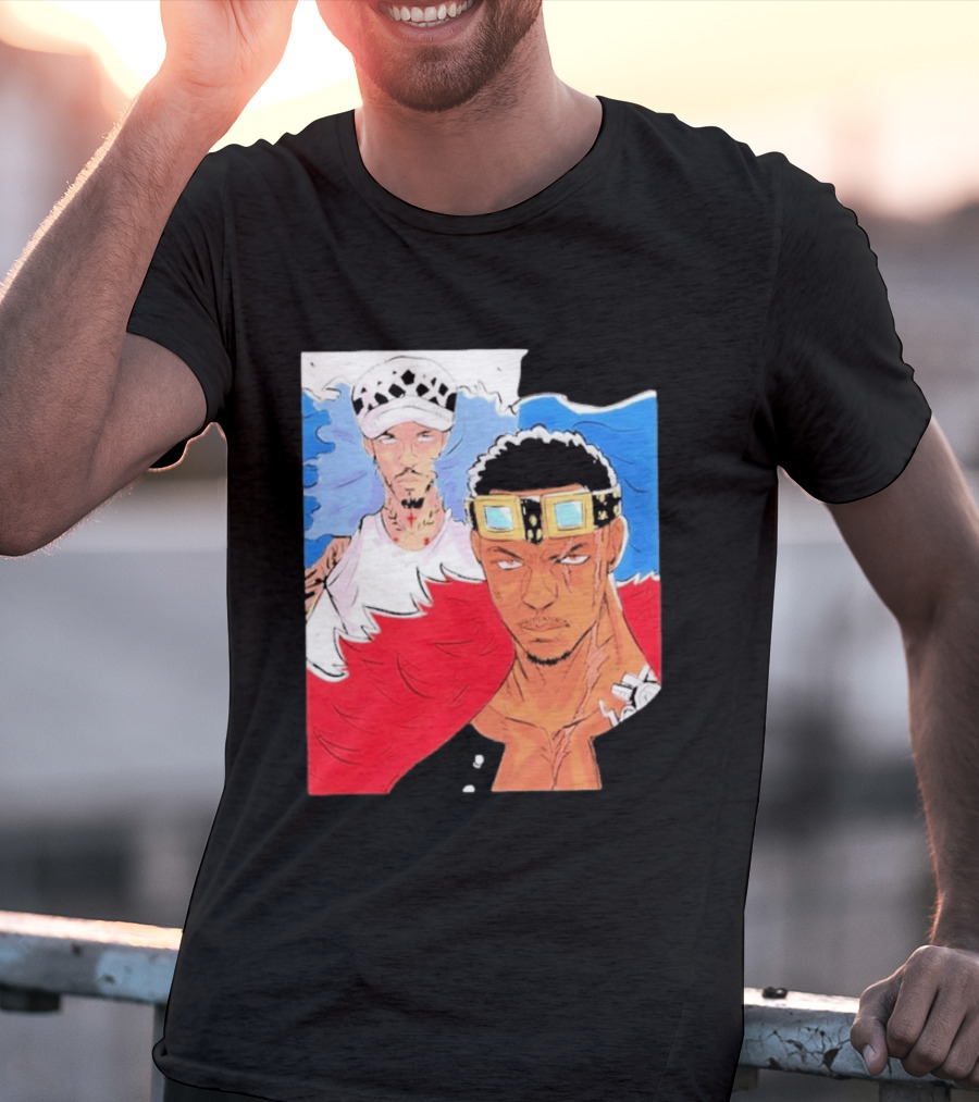 Minnesota Timberwolves Anthony Edwards Lamelo Ball Anime Crossover One Piece Fusion T-Shirt
