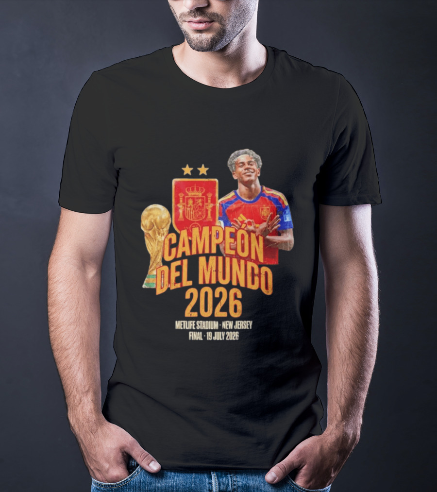Spain Campeon Del Mundo 2026 Metlife Stadium New Jersey Final 19 Jul 2026 T-Shirt