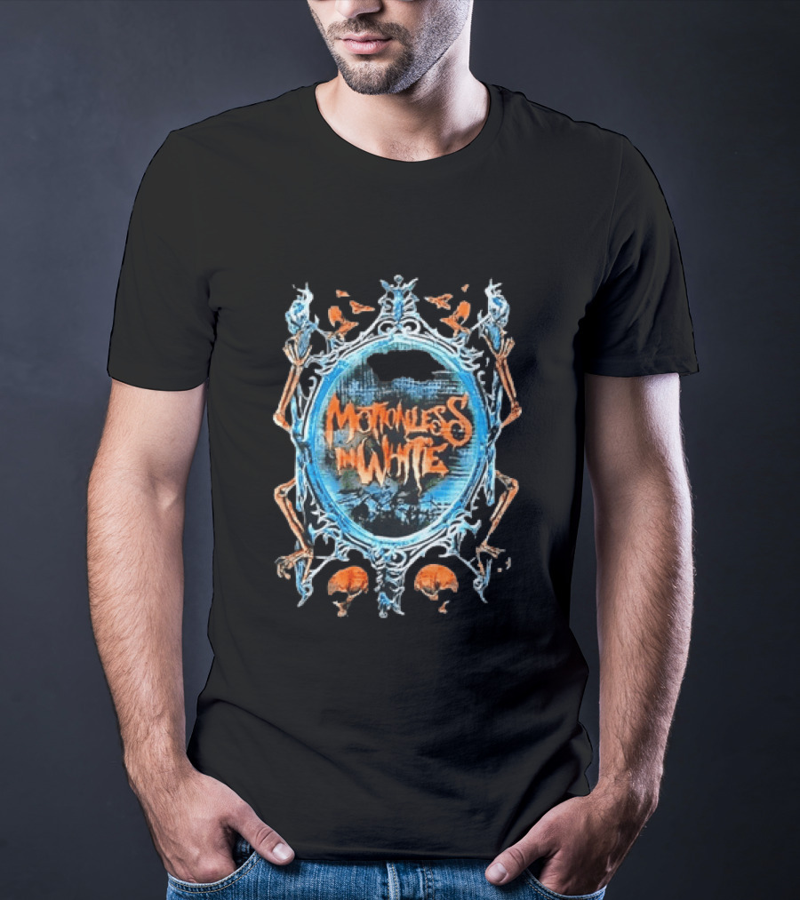 Motionless In White Gothic Skull Mirror T-Shirt