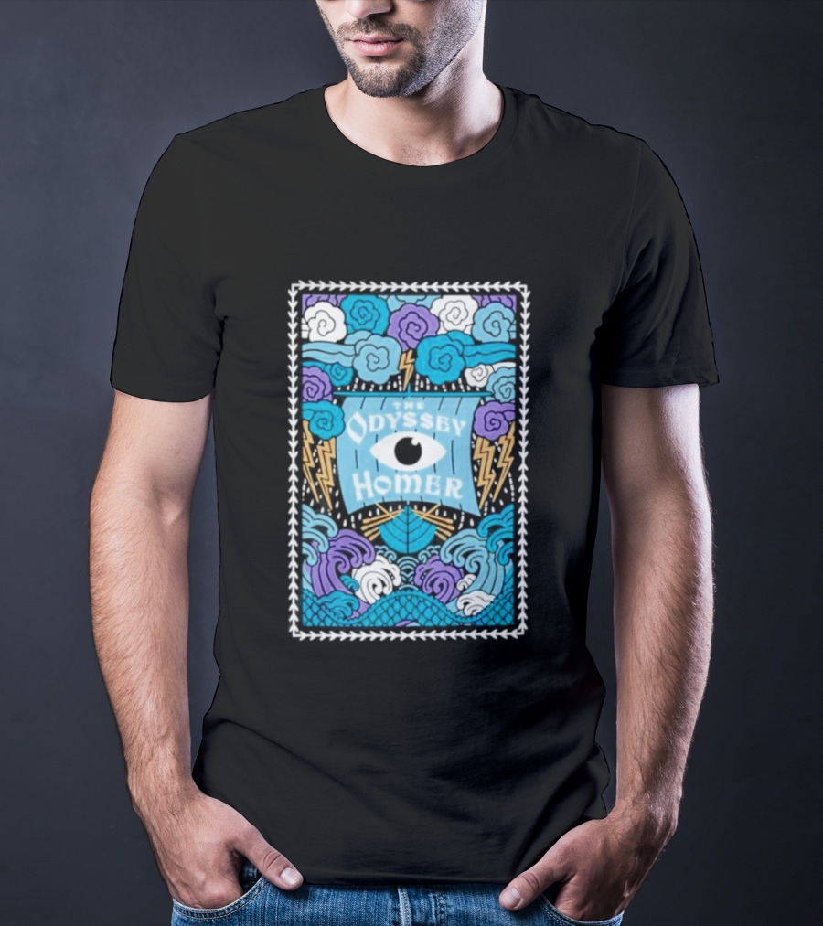 The Odyssey Homer Cyclops Eye Lightning Waves T-Shirt