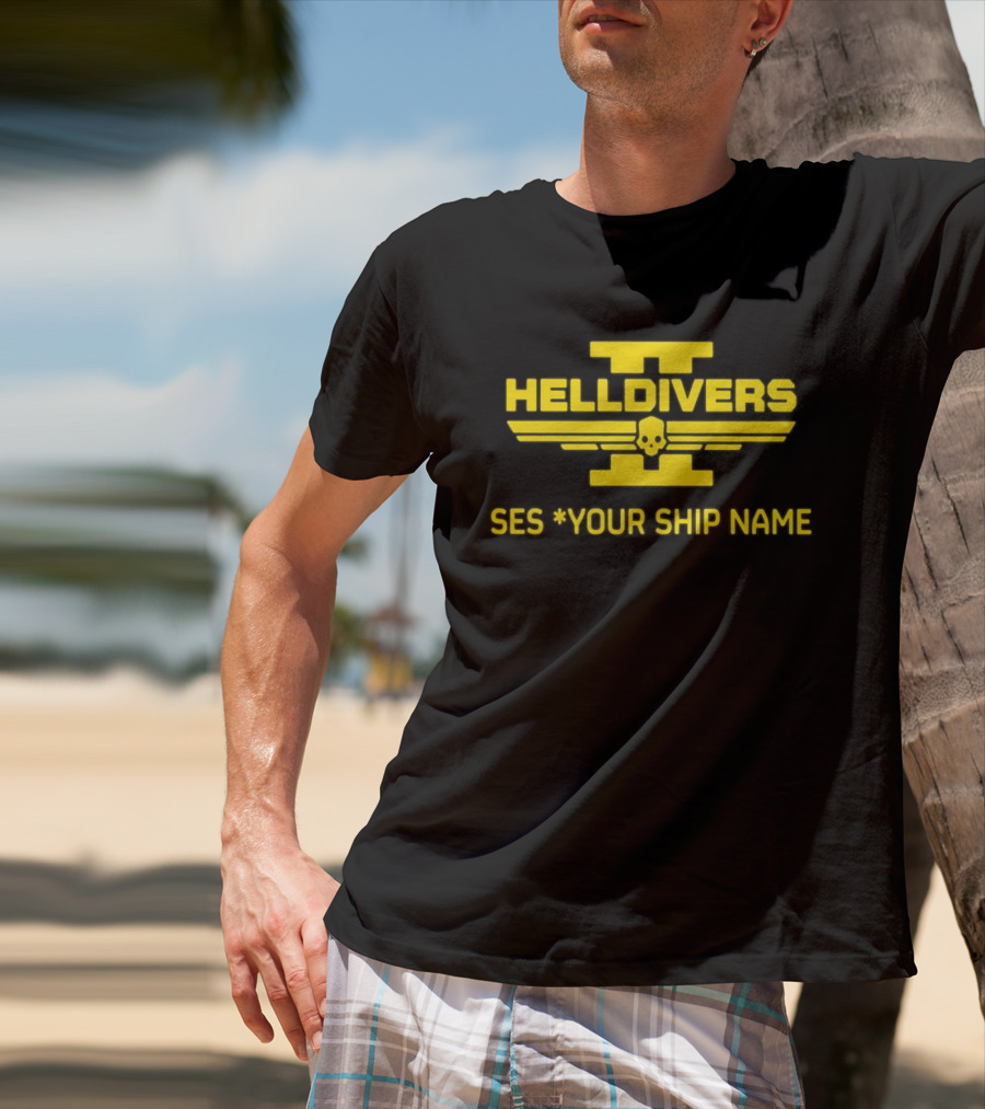 Helldivers II Customized SES Your Ship Name T-Shirt