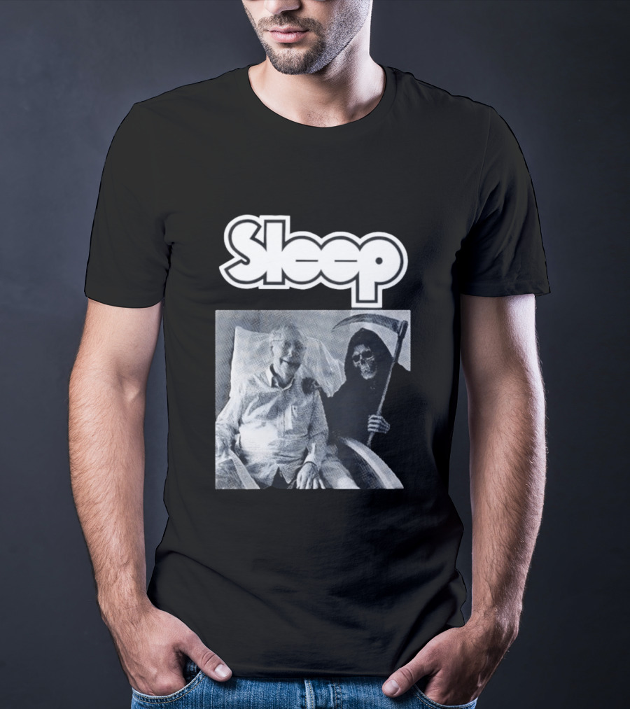 United Snakes Grim Reaper Holding Scythe Sleep Elderly Man In Hospital Room T-Shirt