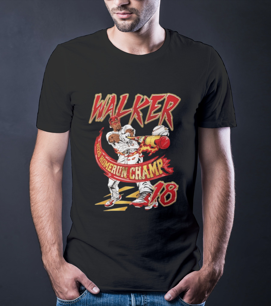 Walker 2026 Home Run Champ 18 MLB Baseball Player T-Shirt