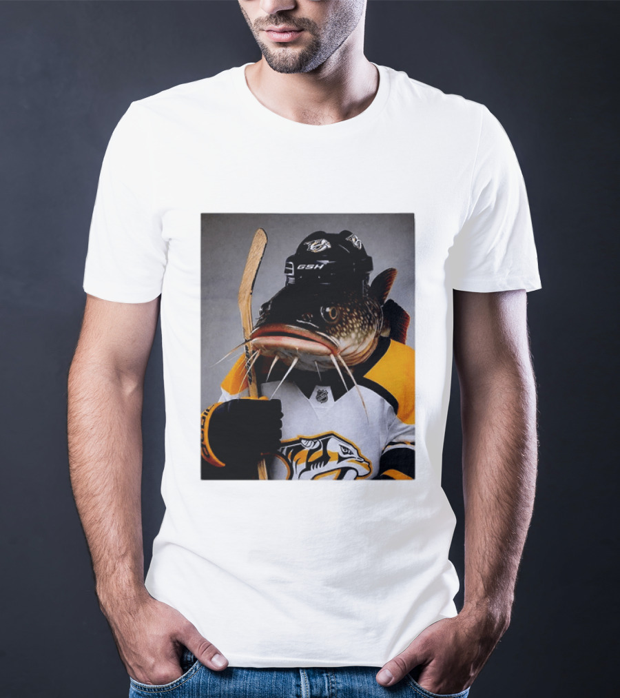 Nashville Predators Catfish Hockey Mascot Community Spirit T-Shirt