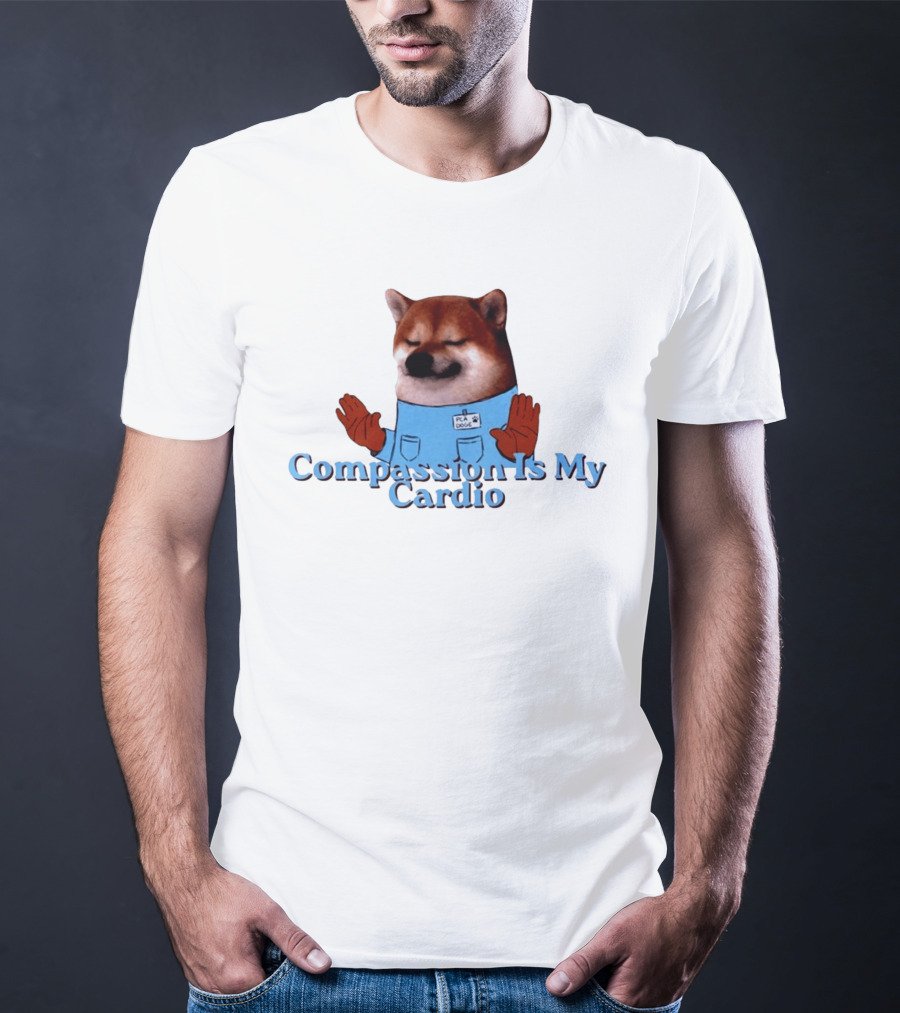 Shiba Inu Nurse PCA Doge Compassion Is My Cardio T-Shirt