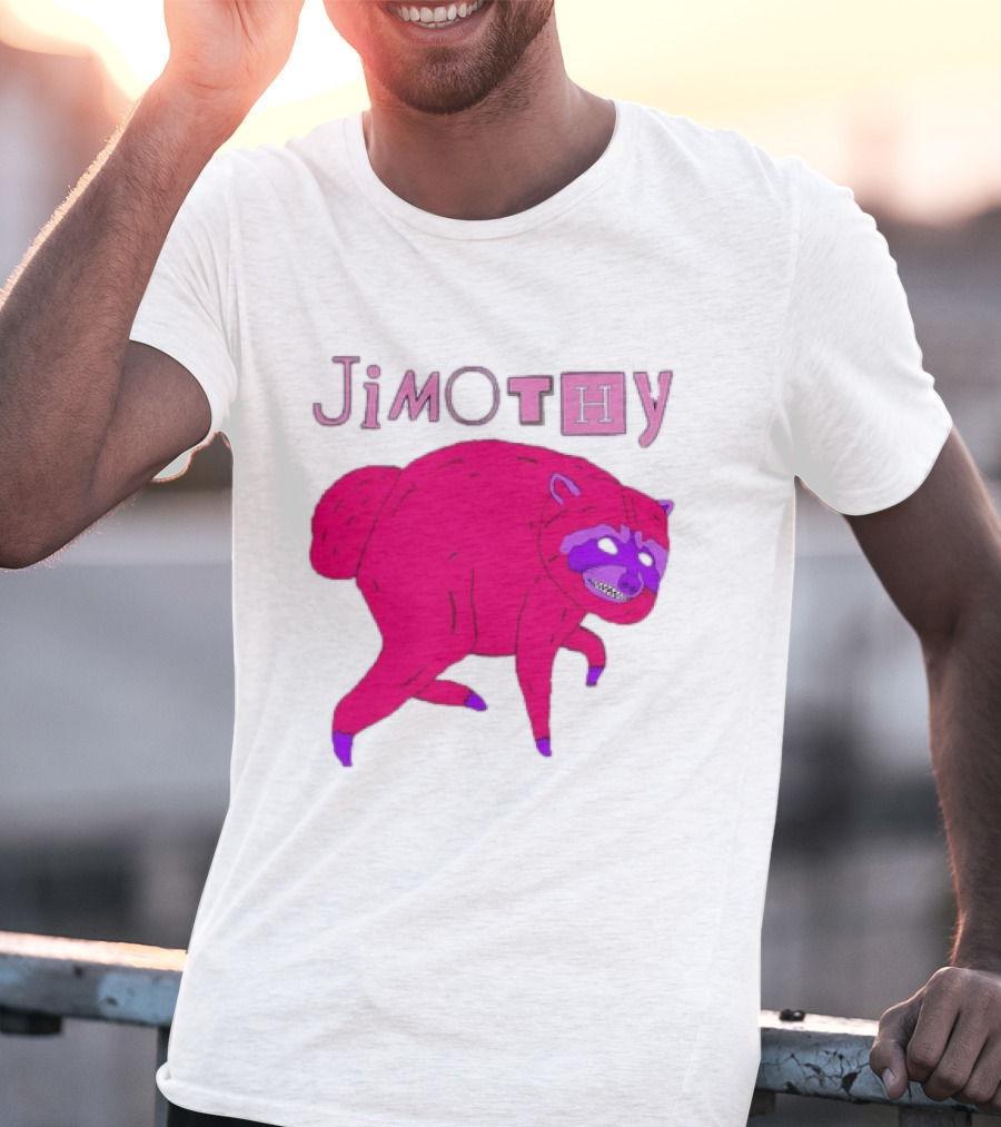 Jimothy Pink Raccoon T-Shirt