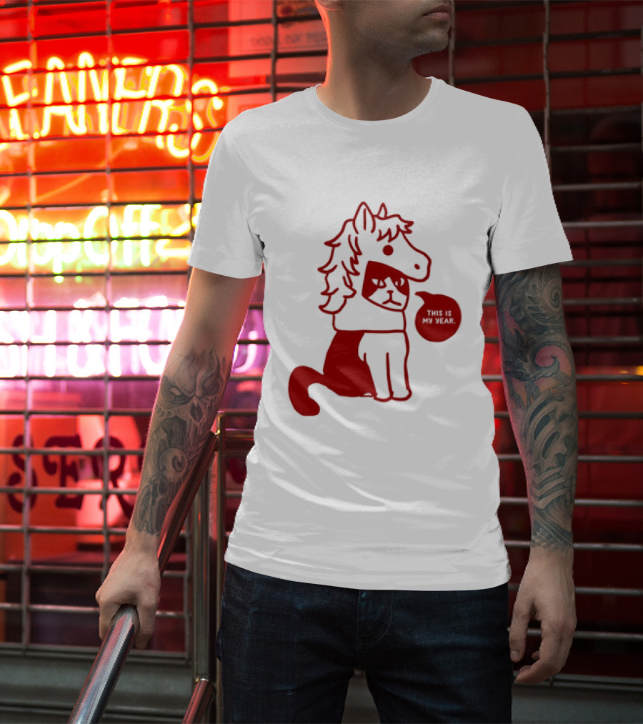 Year Of The Horse 2026 Chinese Lunar New Year Zodiac Cat T-Shirt