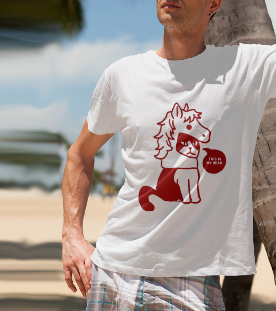 Year Of The Horse 2026 Chinese Lunar New Year Zodiac Cat T-Shirt