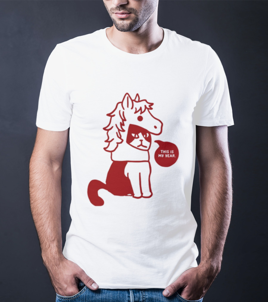 Year Of The Horse 2026 Chinese Lunar New Year Zodiac Cat T-Shirt