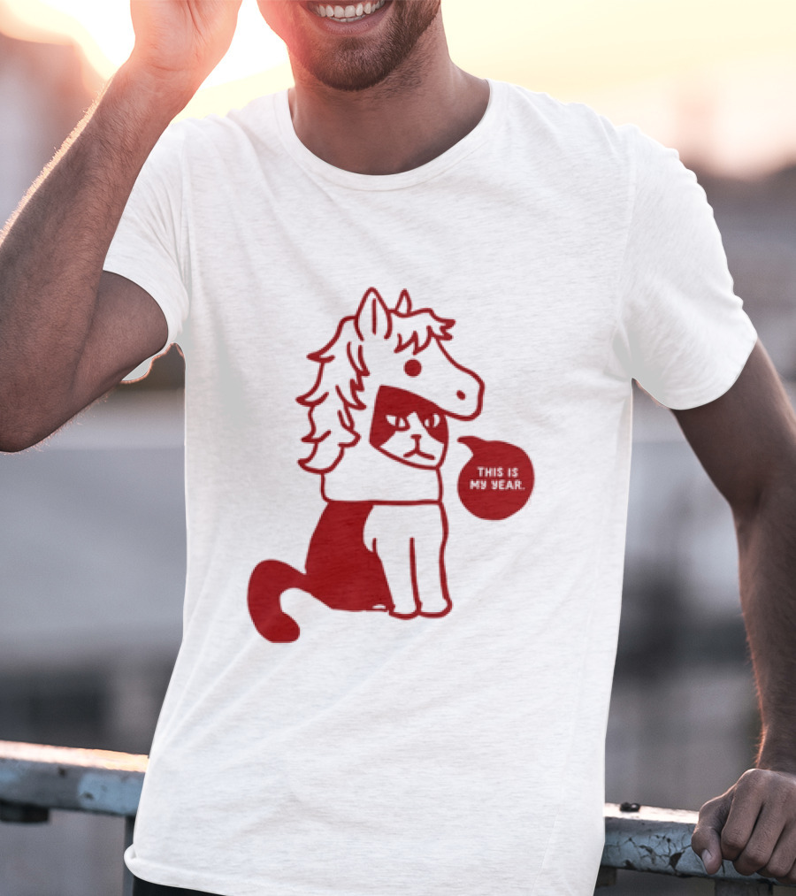 Year Of The Horse 2026 Chinese Lunar New Year Zodiac Cat T-Shirt