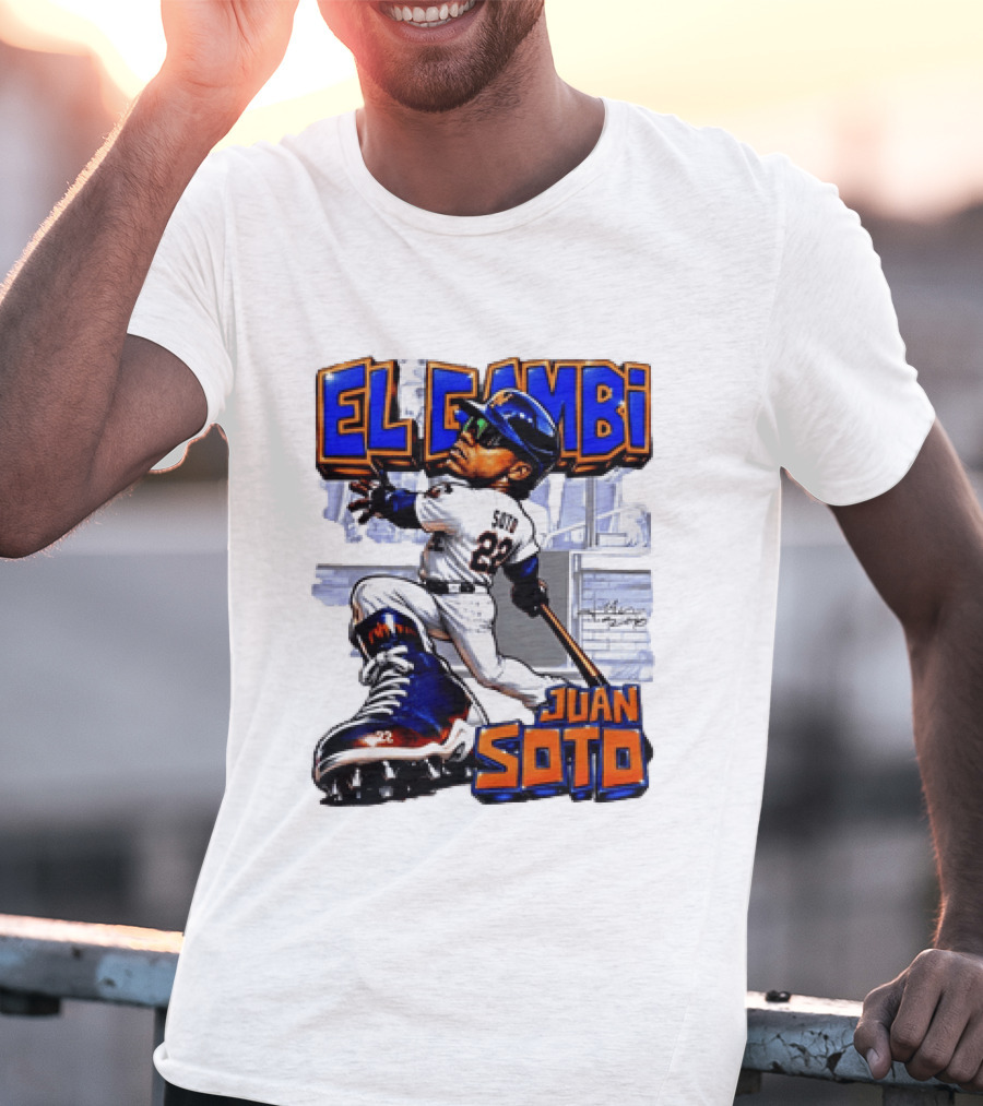 New York Mets El Gambi Juan Soto 22 Baseball T-Shirt