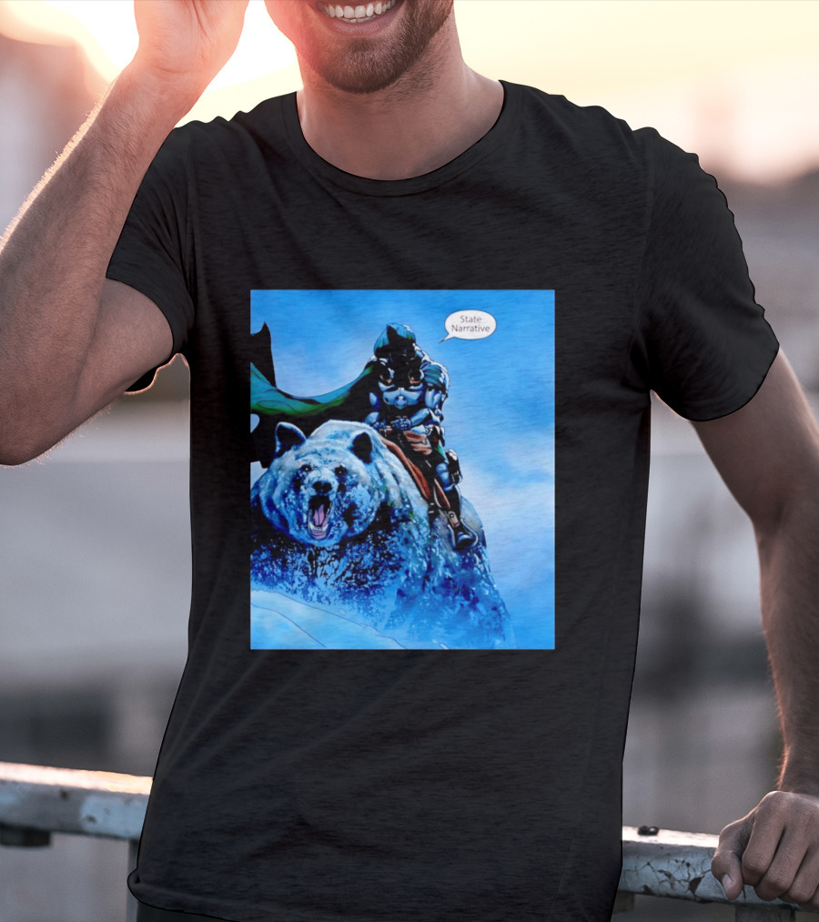 Doctor Doom State Narrative Riding Bear T-Shirt