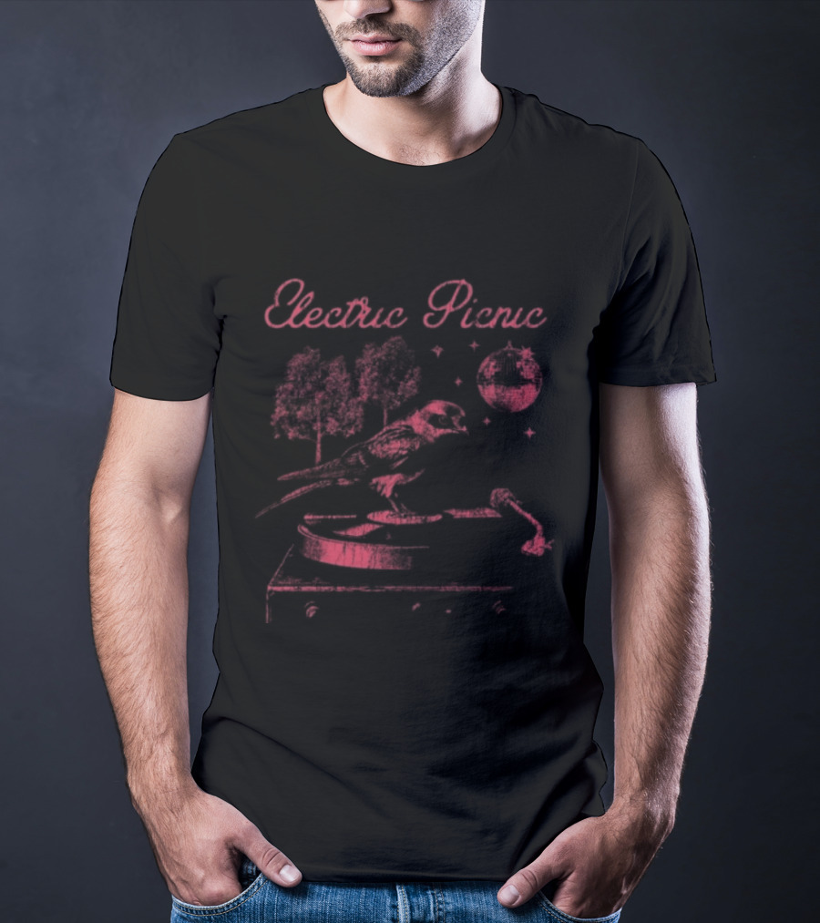Electric Picnic Store Record Player 2025 Lineup Picnic Nature Scene T-Shirt