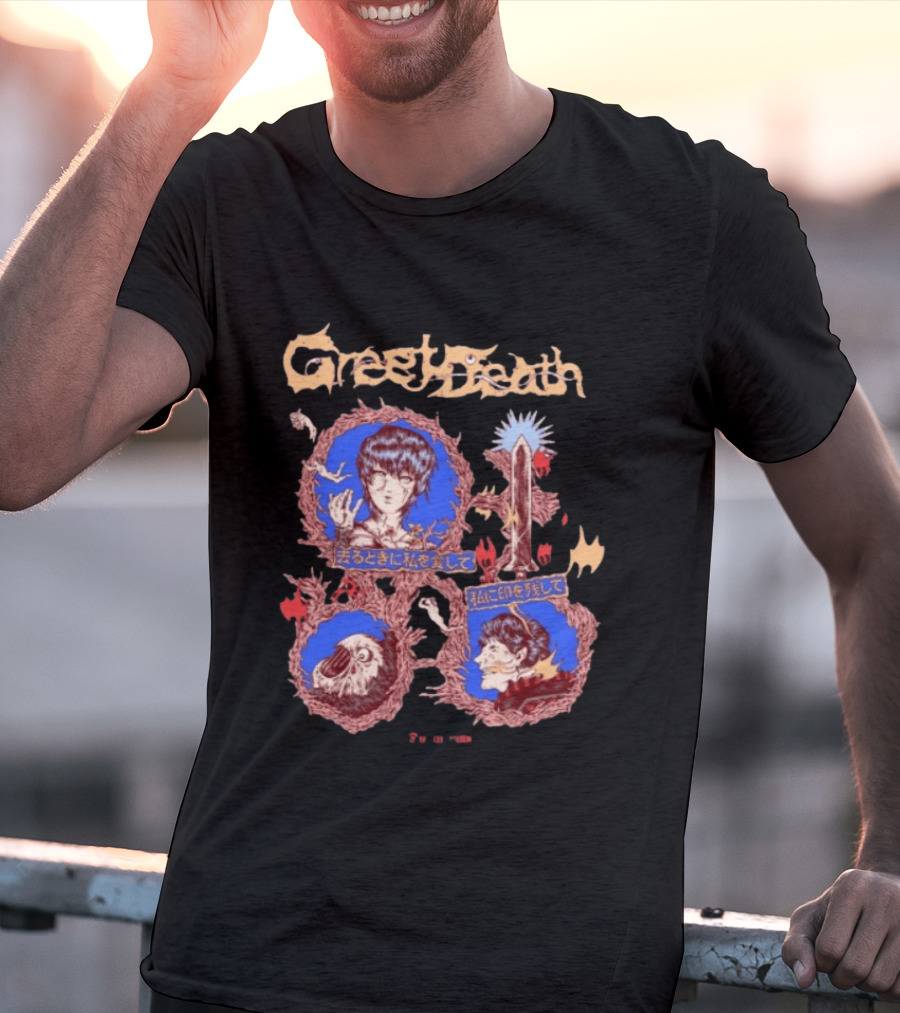 Greet Death Berserk Evil Greed Store Longsleeve Anime Manga Aesthetic T-Shirt