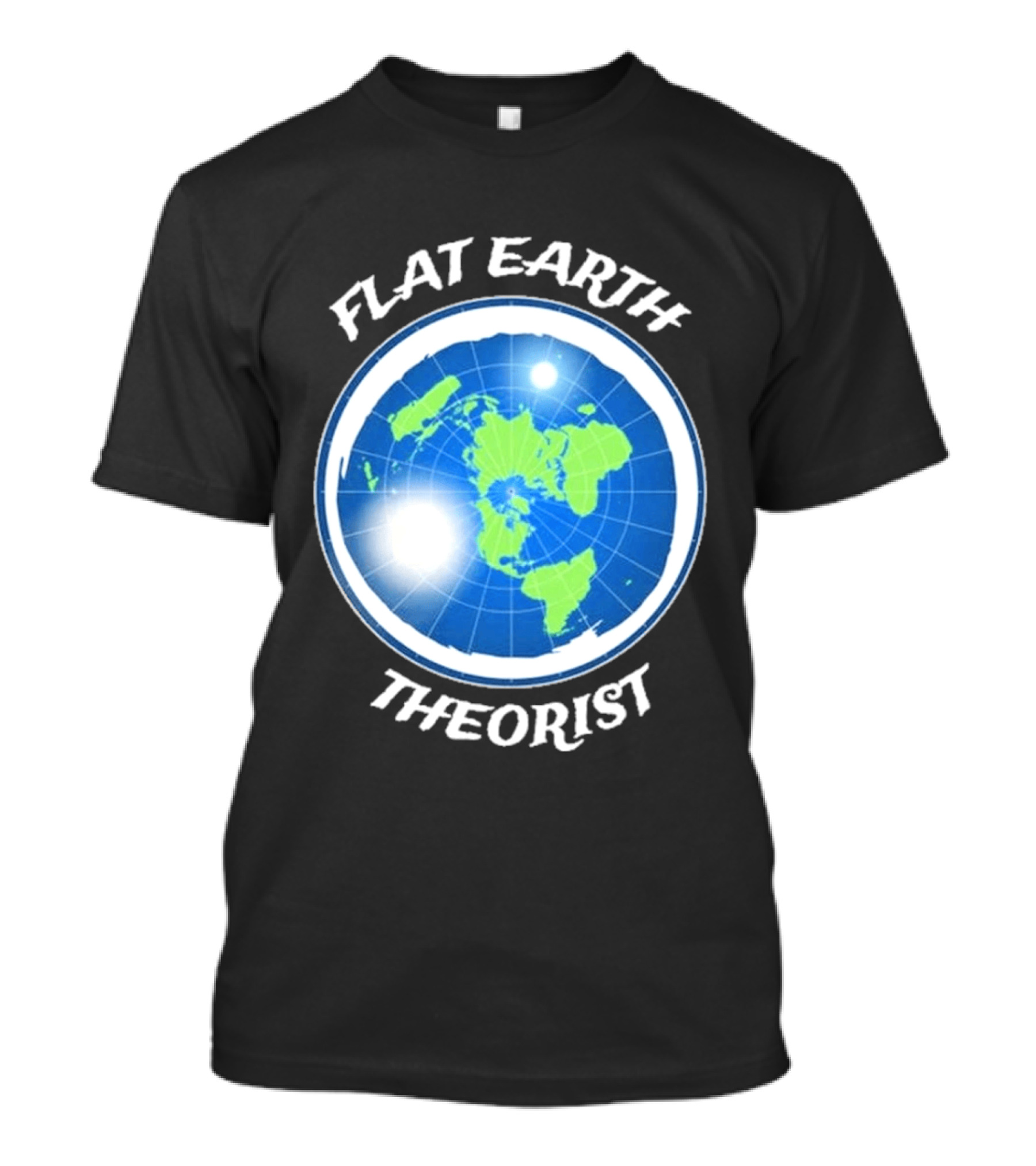 Flat Earth Theorist Ice Wall Map T-Shirt