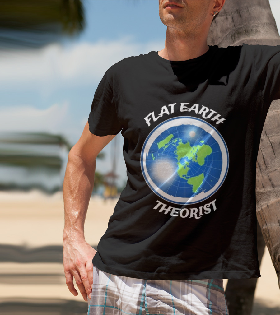 Flat Earth Theorist Ice Wall Map T-Shirt