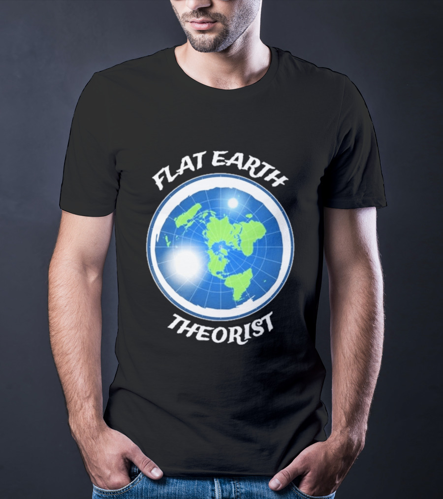 Flat Earth Theorist Ice Wall Map T-Shirt