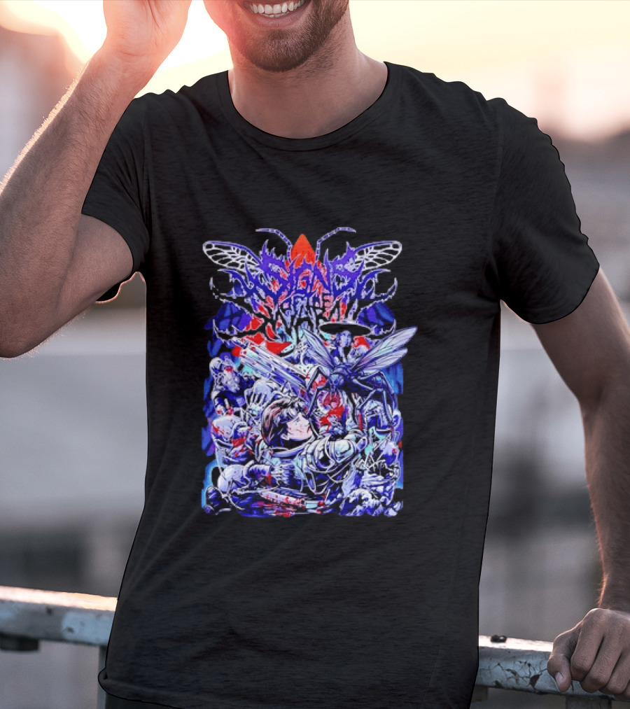 Alien Invasion Creature Sci Fi Horror Battle Scene T-Shirt