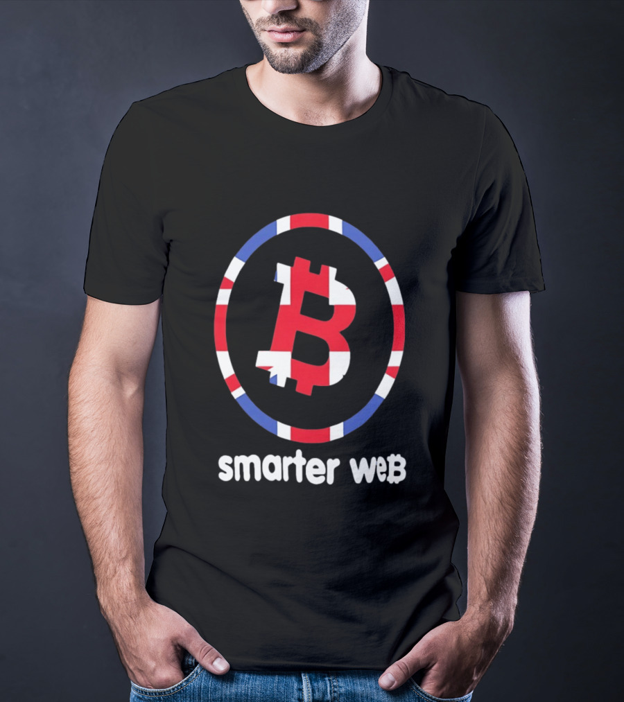 Smarter Web Bitcoin UK Flag Crypto Blockchain T-Shirt