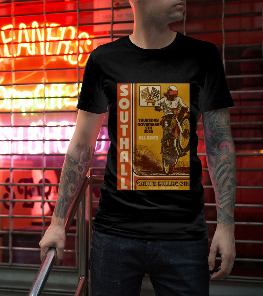 Southall Live At Cain's Ballroom Tulsa OK November 5 2026 Motorcycle Event T-Shirt