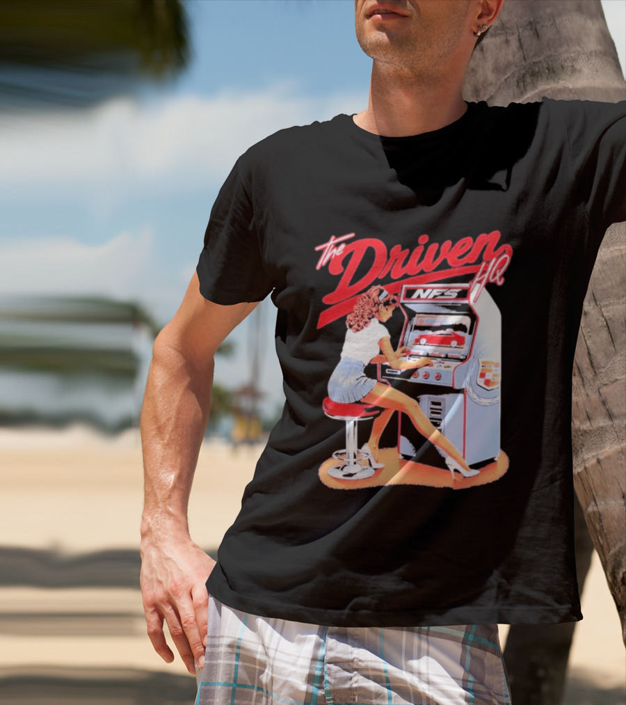 The Driven HQ NFS Arcade Gaming Girl Retro Pin Up T-Shirt