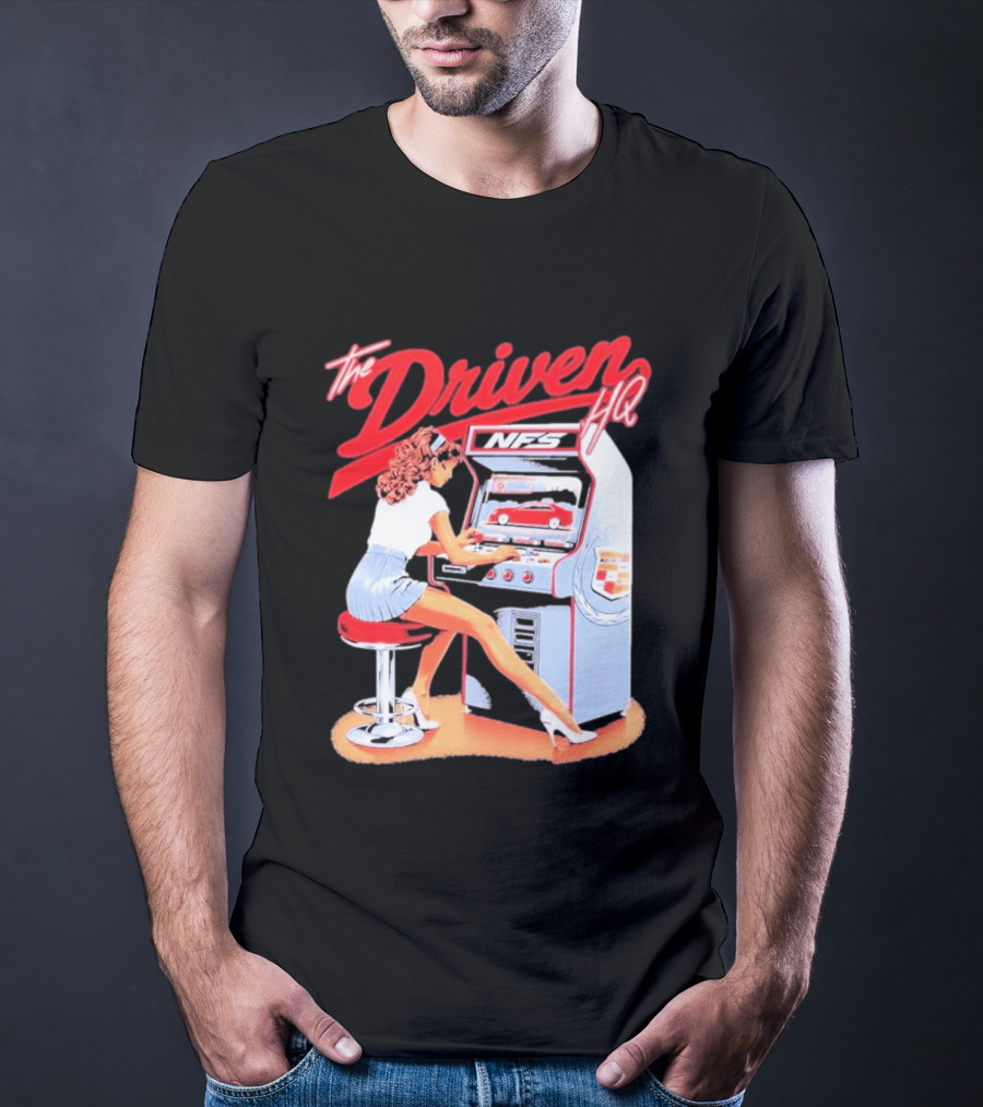 The Driven HQ NFS Arcade Gaming Girl Retro Pin Up T-Shirt