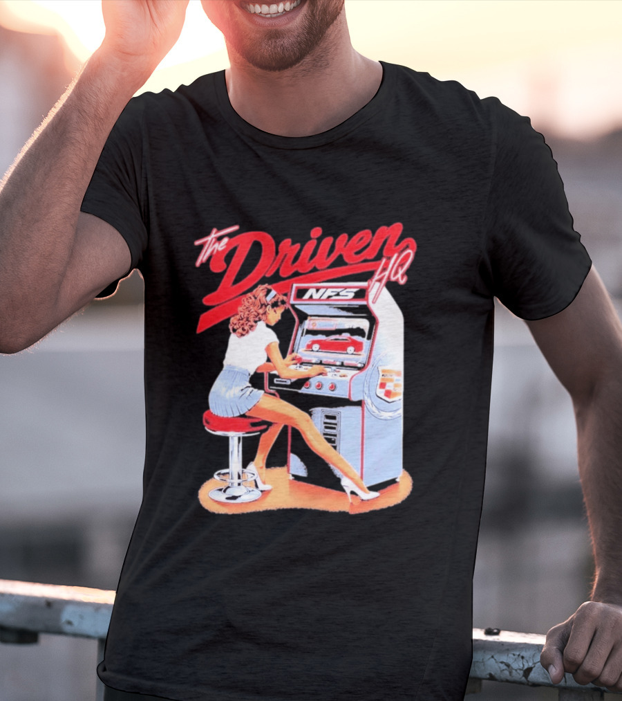 The Driven HQ NFS Arcade Gaming Girl Retro Pin Up T-Shirt