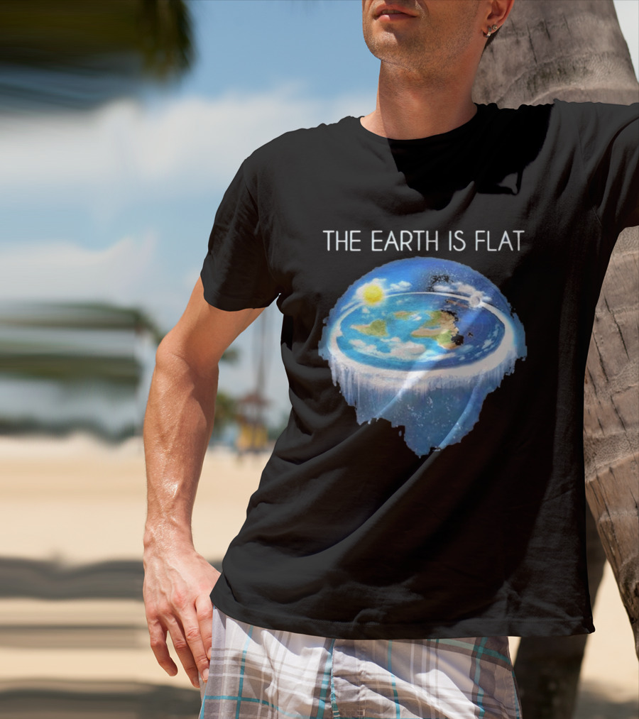 The Earth Is Flat Map Model Firmament Dome Sun Moon Sheol T-Shirt