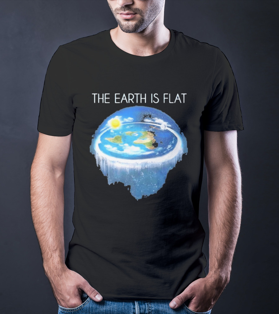 The Earth Is Flat Map Model Firmament Dome Sun Moon Sheol T-Shirt