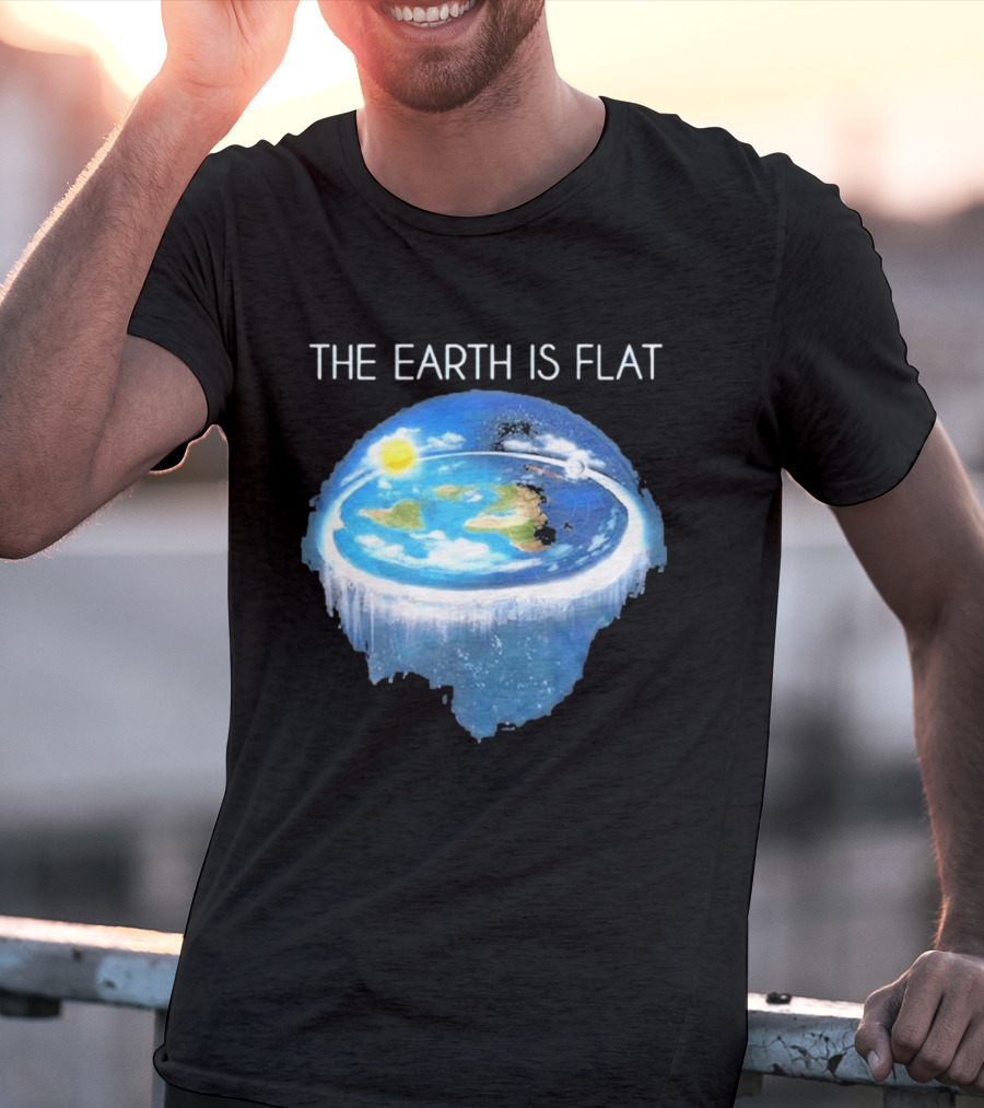 The Earth Is Flat Map Model Firmament Dome Sun Moon Sheol T-Shirt