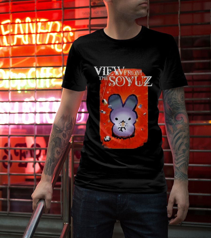 View From The Soyuz Ubiquitous Space Rabbit Explosion T-Shirt